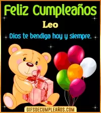 GIF Feliz Cumpleaños Dios te bendiga Leo